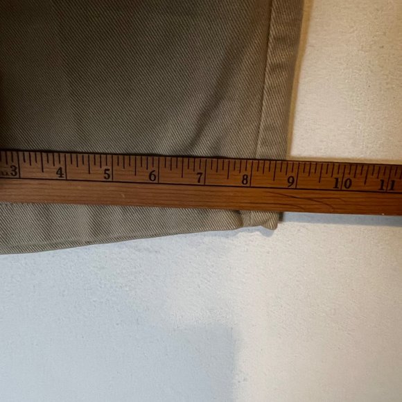 NEW St Johns Bay Pants Sueded Twill Khaki Flat Front Relaxed Mens Size 34 x 29 - Picture 6 of 12